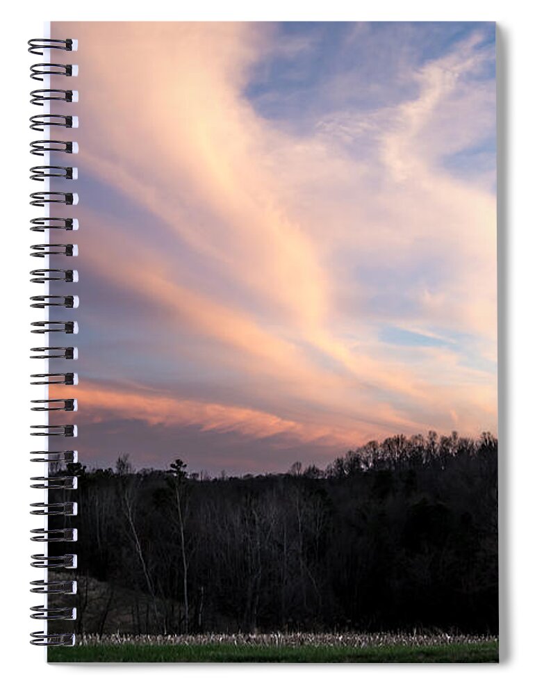 Jan Spiral Notebook featuring the photograph Beautiful Country Sky by Holden The Moment