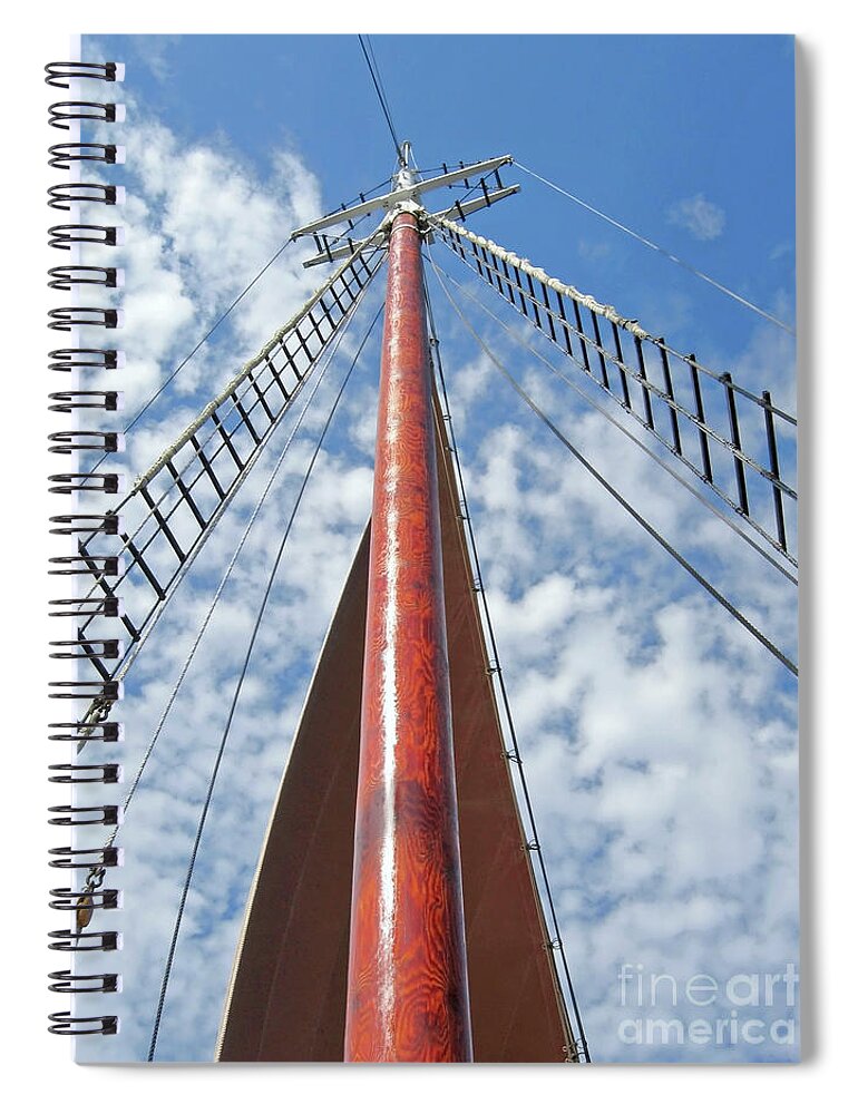 Schooner Spiral Notebook featuring the photograph Beautiful Day for a Sail by Ann Horn