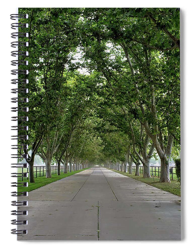 Entrance Spiral Notebook featuring the photograph Entrance To River Edge Farm by Eddie Yerkish