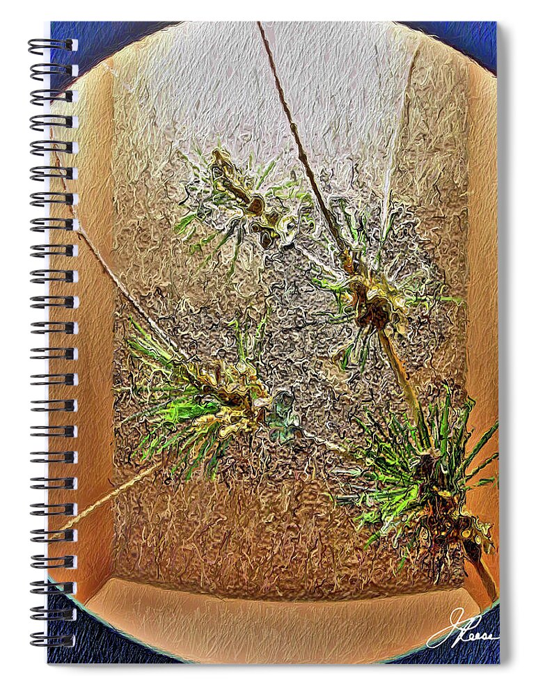 Blue Spiral Notebook featuring the painting Beautiful Floral Design by Joan Reese