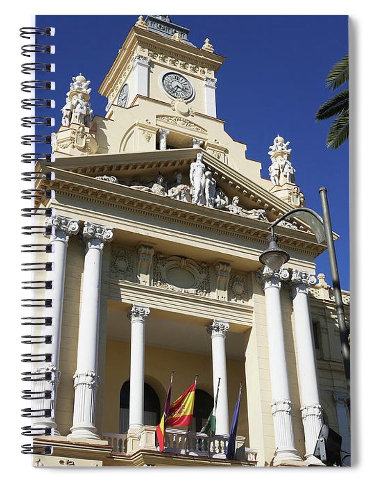Beautiful Malaga City Hall Spiral Notebook featuring the photograph Beautiful Malaga City Hall by Brenda Kean