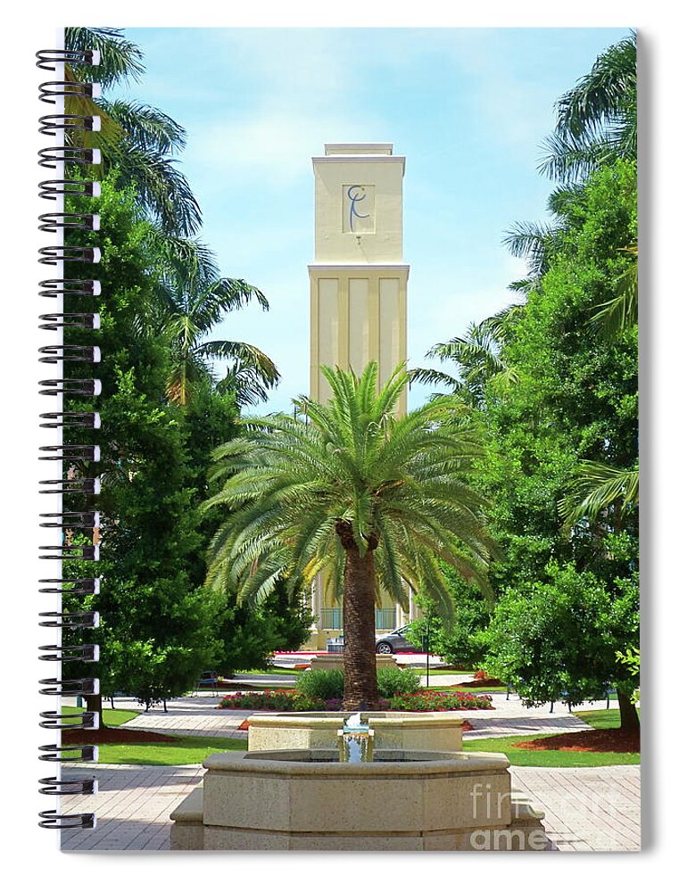 Beautiful Mizner Park In Boca Raton Spiral Notebook featuring the photograph Beautiful Mizner Park in Boca Raton, Florida. #5 by Robert Birkenes