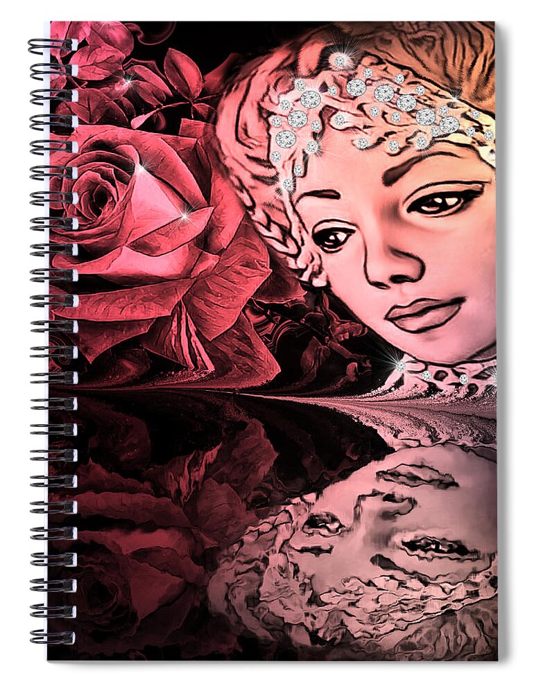 Digital Art Spiral Notebook featuring the digital art Beautiful Reflections by Artful Oasis