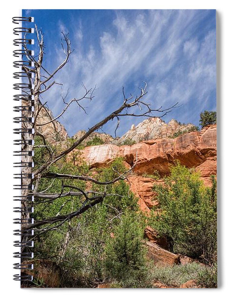 Utah Spiral Notebook featuring the photograph Beautiful Zion by Peggy Hughes