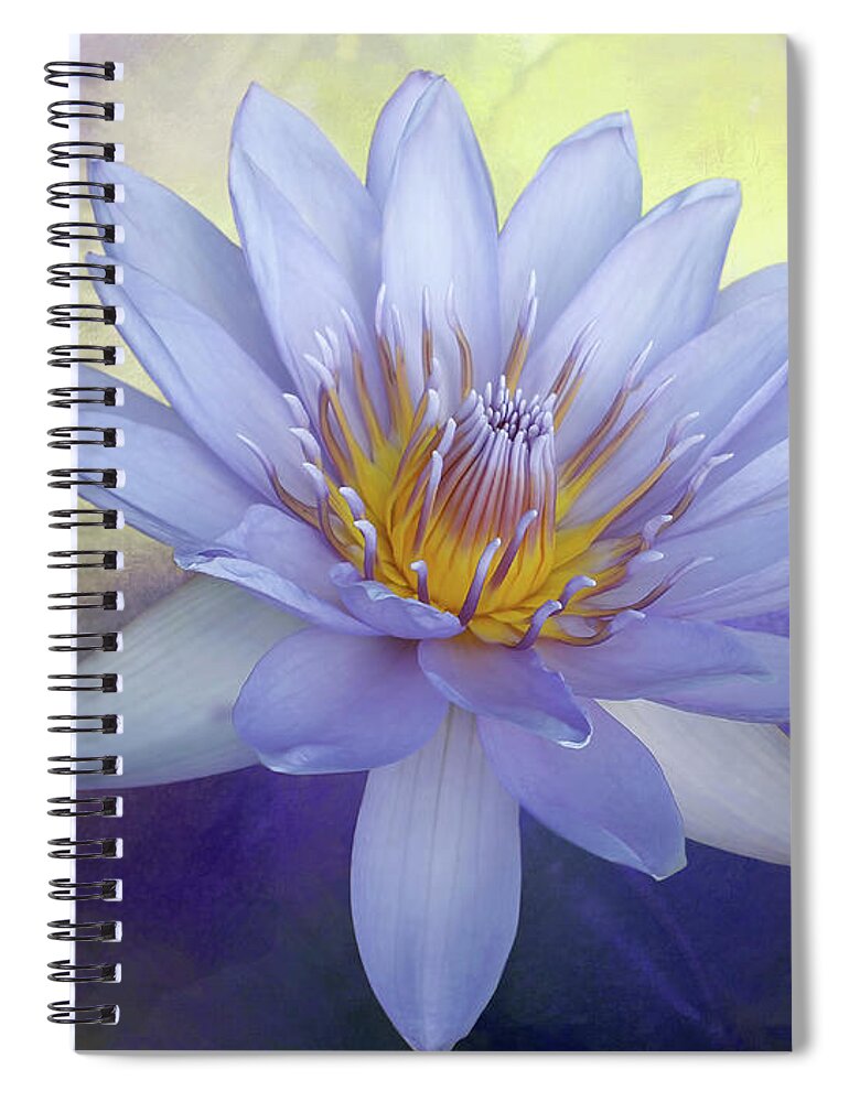 Beauty Of A Waterlily Spiral Notebook featuring the photograph Beauty of a Waterlily by Kaye Menner by Kaye Menner