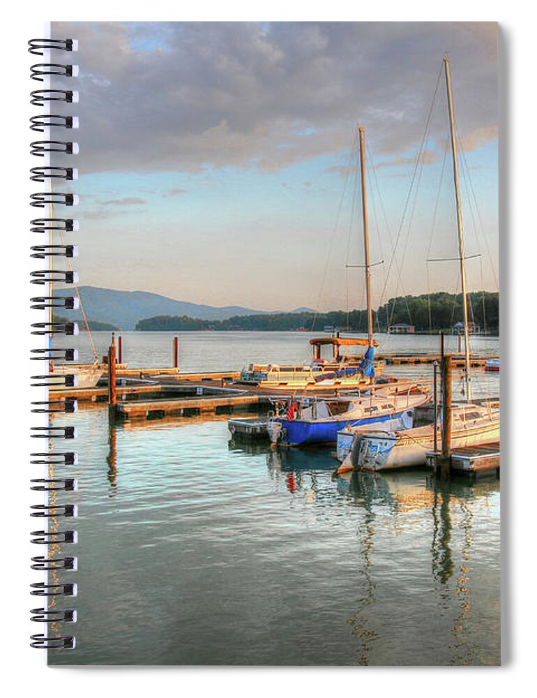 Smith Mountain Lake Spiral Notebook featuring the photograph Bedford VA Virginia - Smith Mountain Lake - Sunset by Dave Lynch
