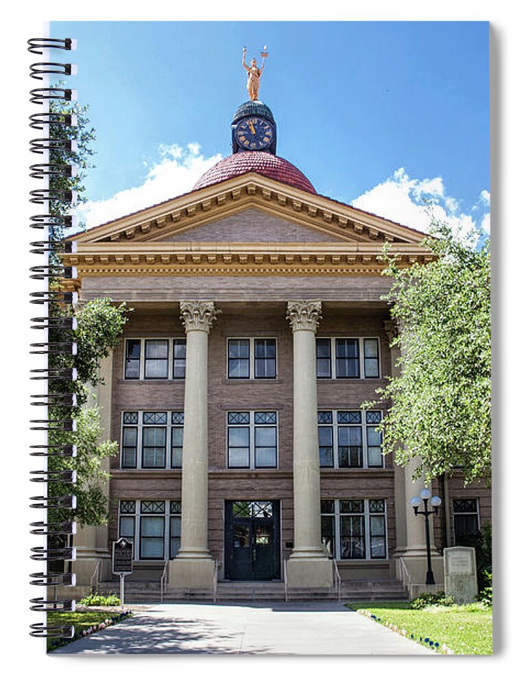Bee County Courthouse Spiral Notebook featuring the photograph Bee County Courthouse by Lynn Sprowl