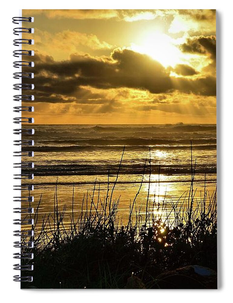 Seascape Spiral Notebook featuring the photograph Before Night Falls by Lauren Leigh Hunter Fine Art Photography