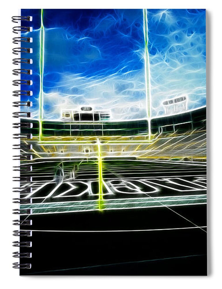 Lambeau Field Spiral Notebook featuring the photograph Before The Big Game by Lawrence Christopher