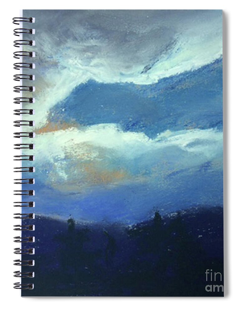 Adirondacks Spiral Notebook featuring the painting Before the Storm by Susan Sarabasha