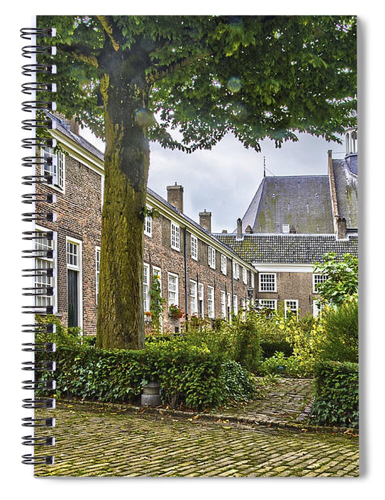 Begijnhof Spiral Notebook featuring the photograph Begijnhof in Breda by Frans Blok