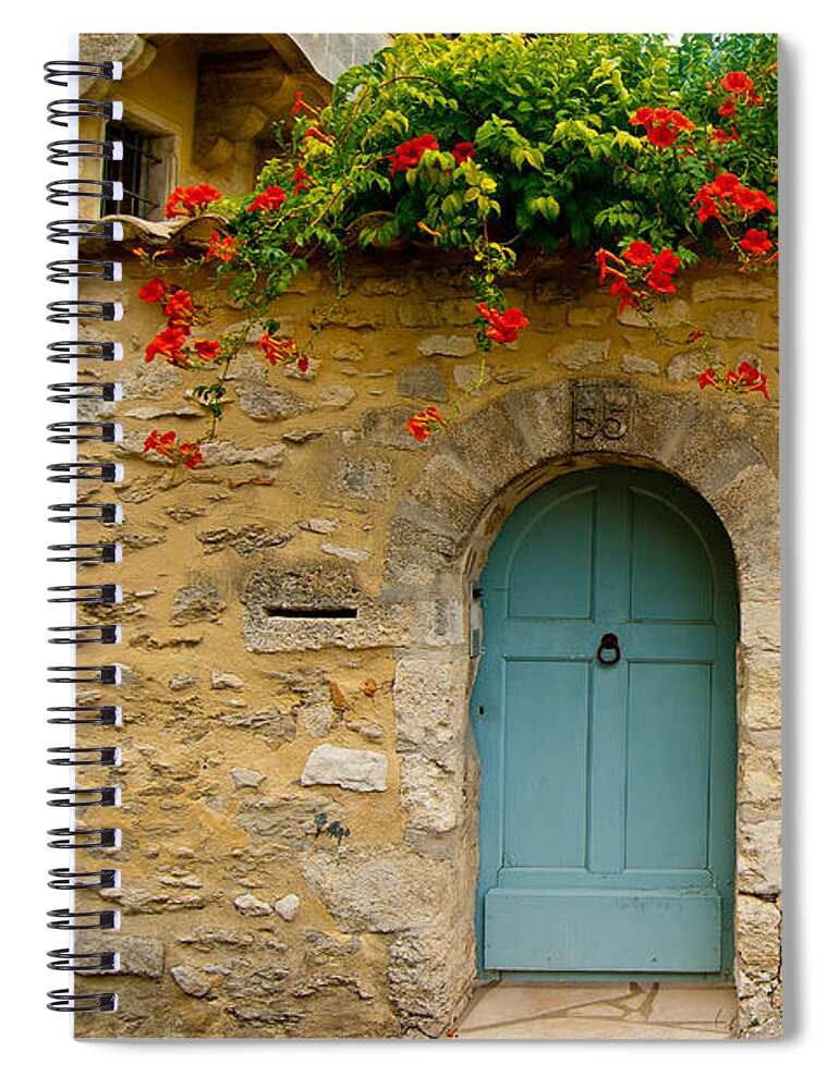 Blue Door Spiral Notebook featuring the photograph Behind The Blue Door by Jani Freimann