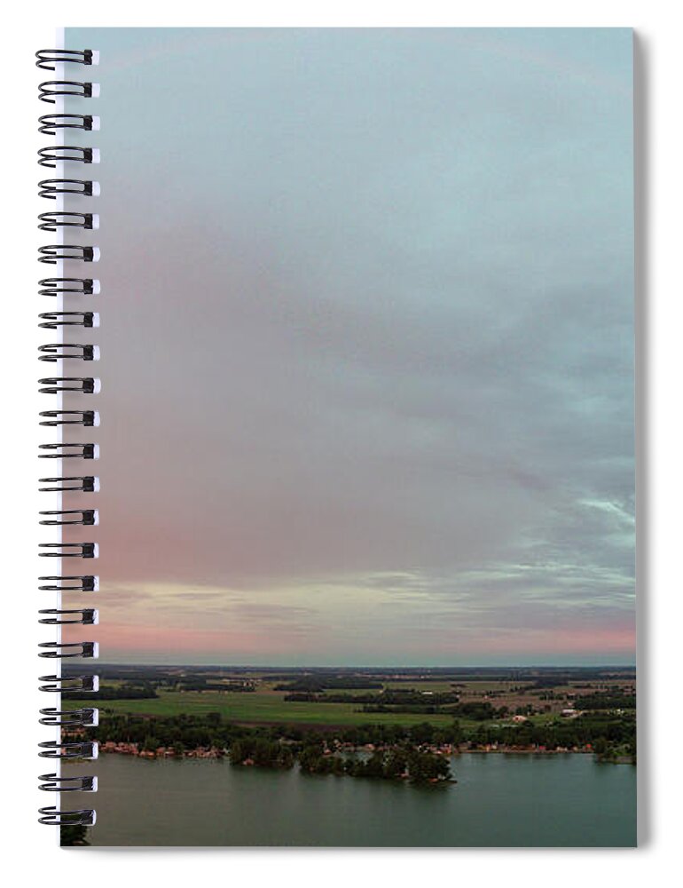  Spiral Notebook featuring the photograph Behind the Surise by Brian Jones