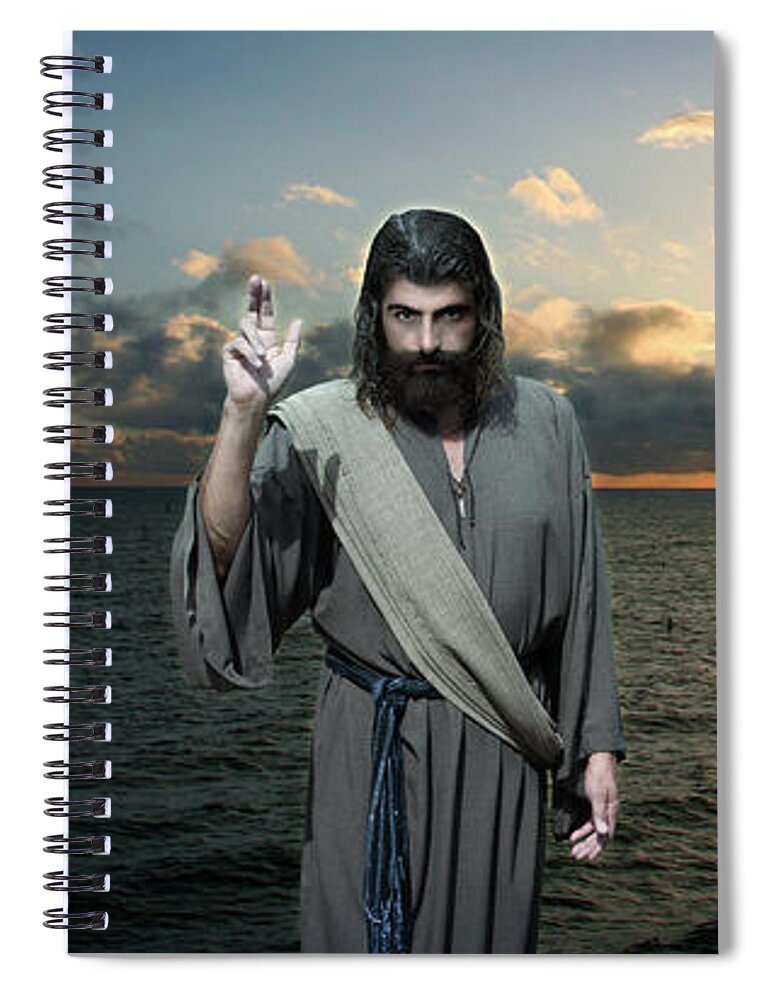 Jesus Spiral Notebook featuring the photograph Behold The Firestorm by Acropolis De Versailles