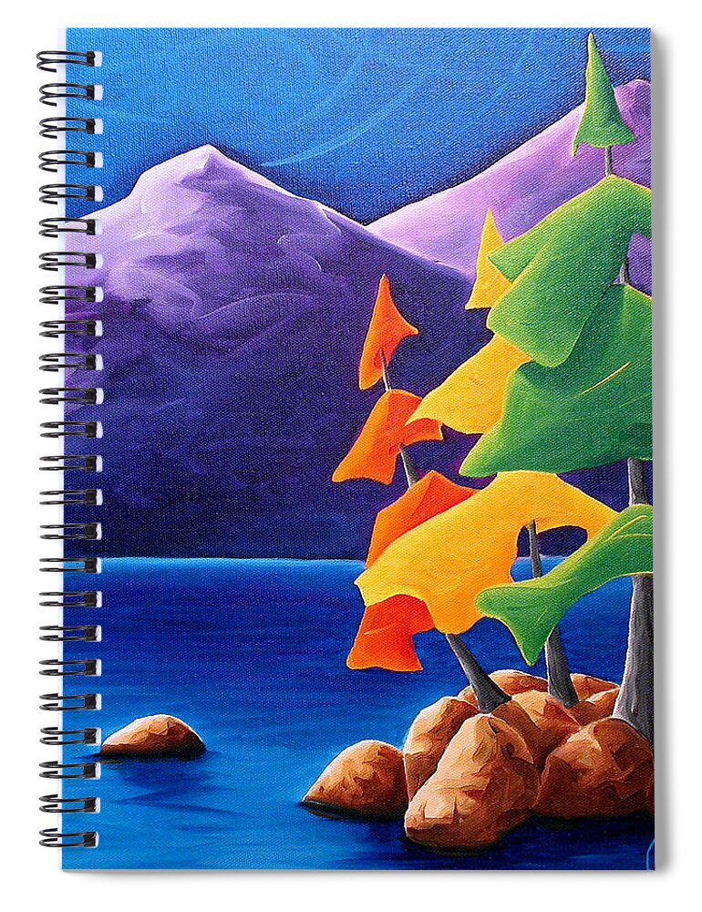 Landscape Spiral Notebook featuring the painting Being Thankful by Richard Hoedl