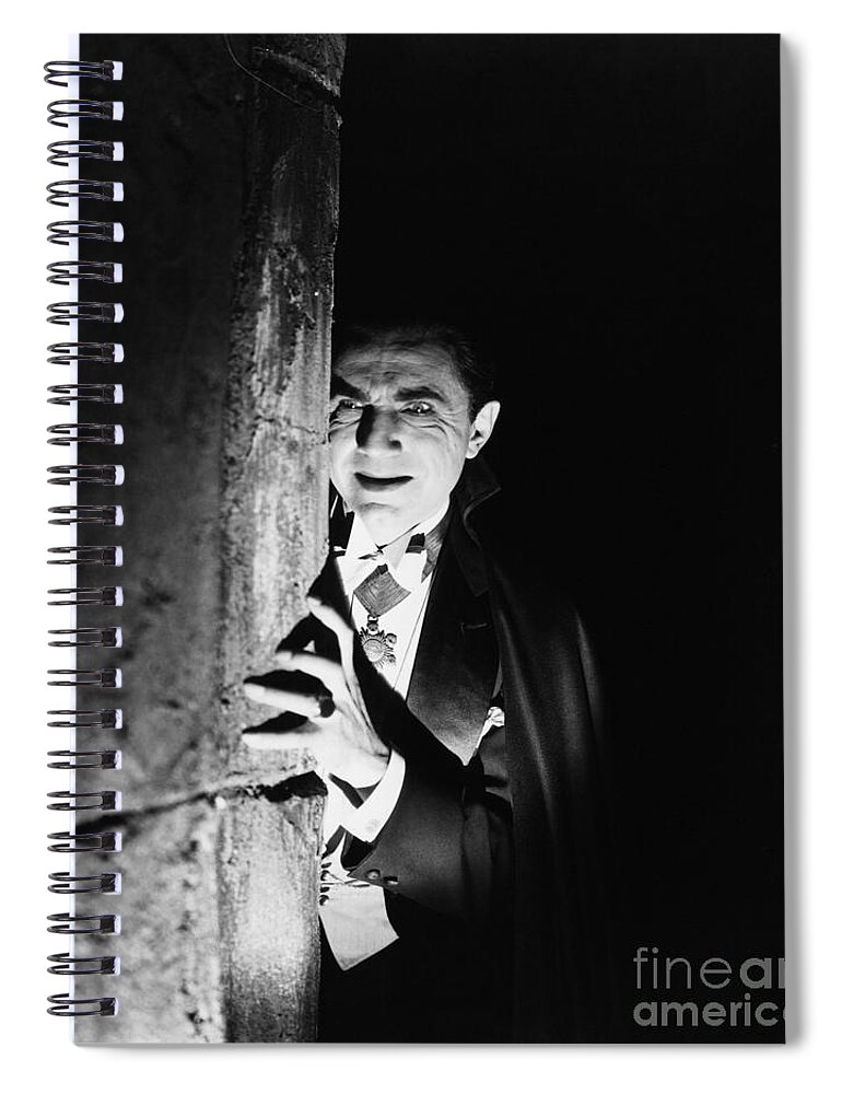 Bela Lugosi Spiral Notebook featuring the photograph Bela Lugosi Dracula by Vintage Collectables