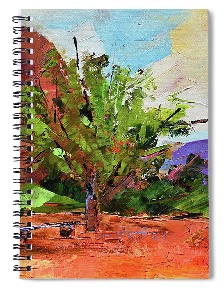 Sedona Spiral Notebook featuring the painting Sedona Pathway by Elise Palmigiani