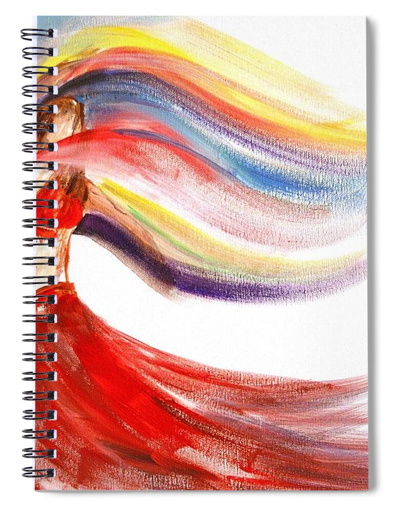 Belly Dancers Spiral Notebook featuring the painting Belly Dancer 2 by Julie Lueders 