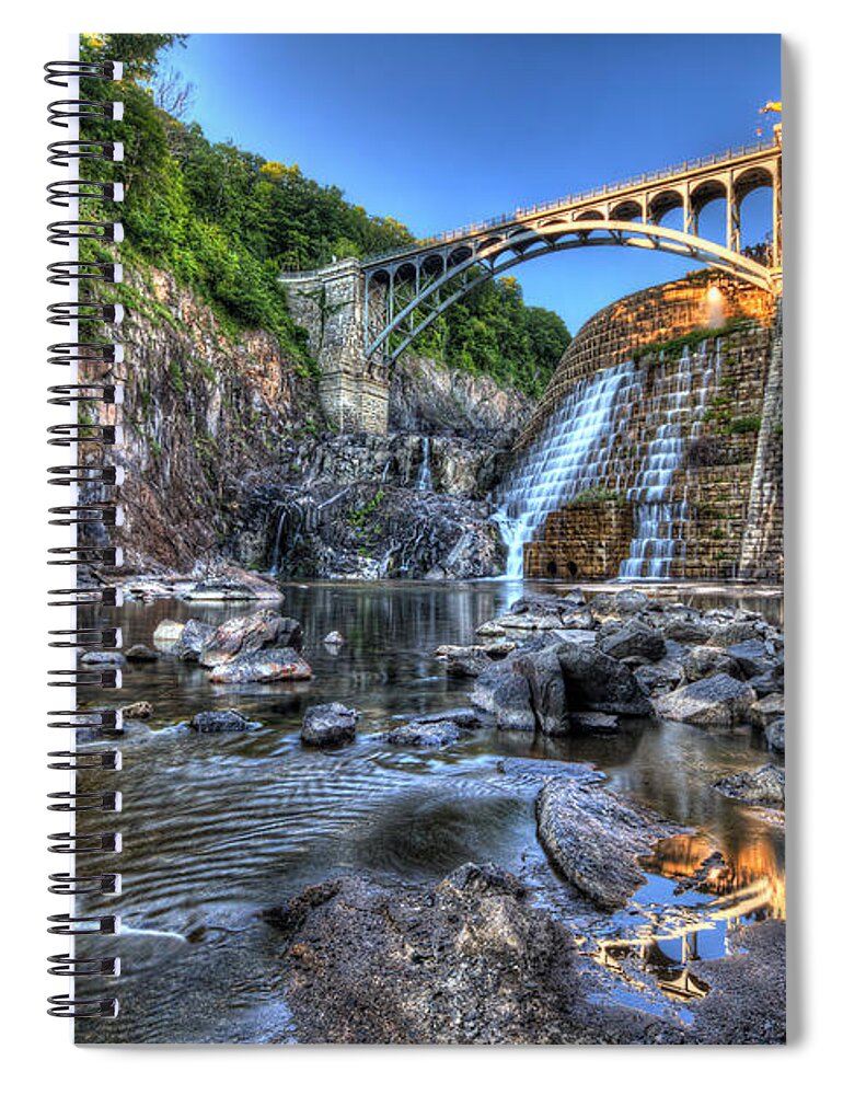 Croton Dam Spiral Notebook featuring the photograph Below the Dam by Rick Kuperberg Sr