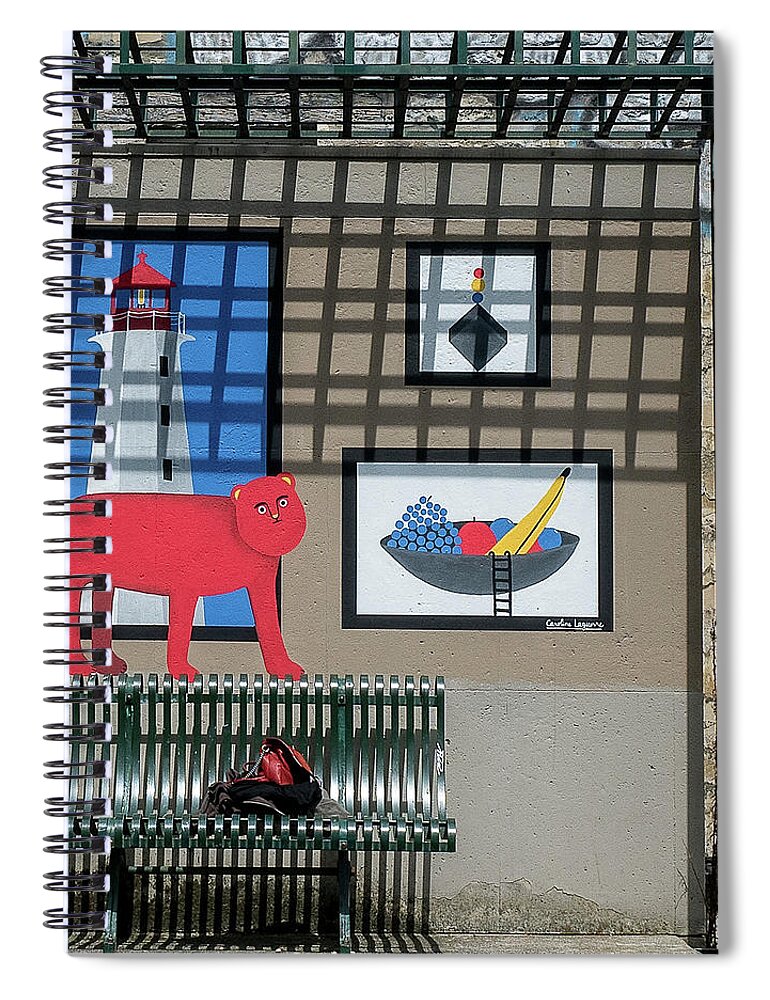 Bench Spiral Notebook featuring the photograph Bench in Promenade de Plante by Gary Karlsen