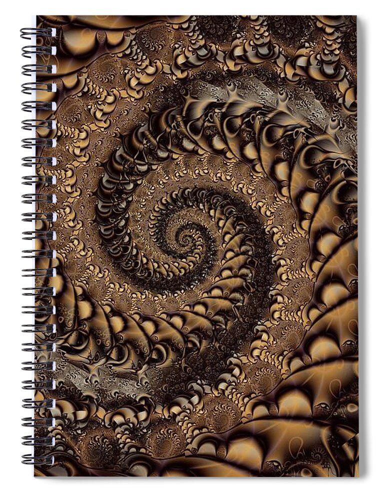 Quicksand Spiral Notebook featuring the digital art Beneath the Quicksand by Elizabeth McTaggart