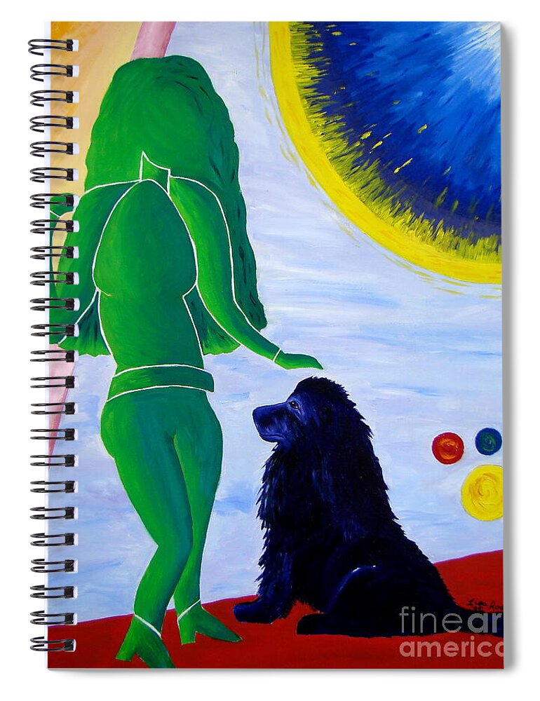 Contemporary Spiral Notebook featuring the painting Benita by Lisa Rose Musselwhite