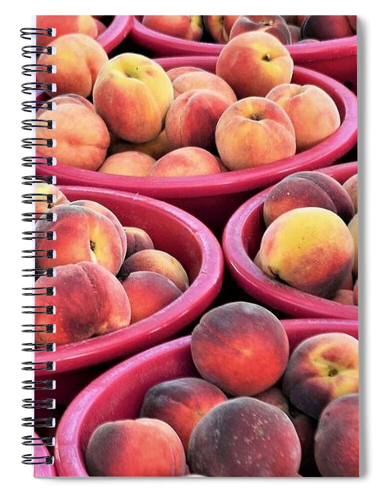  Spiral Notebook featuring the photograph Bennetts Orchards Peaches by Kim Bemis