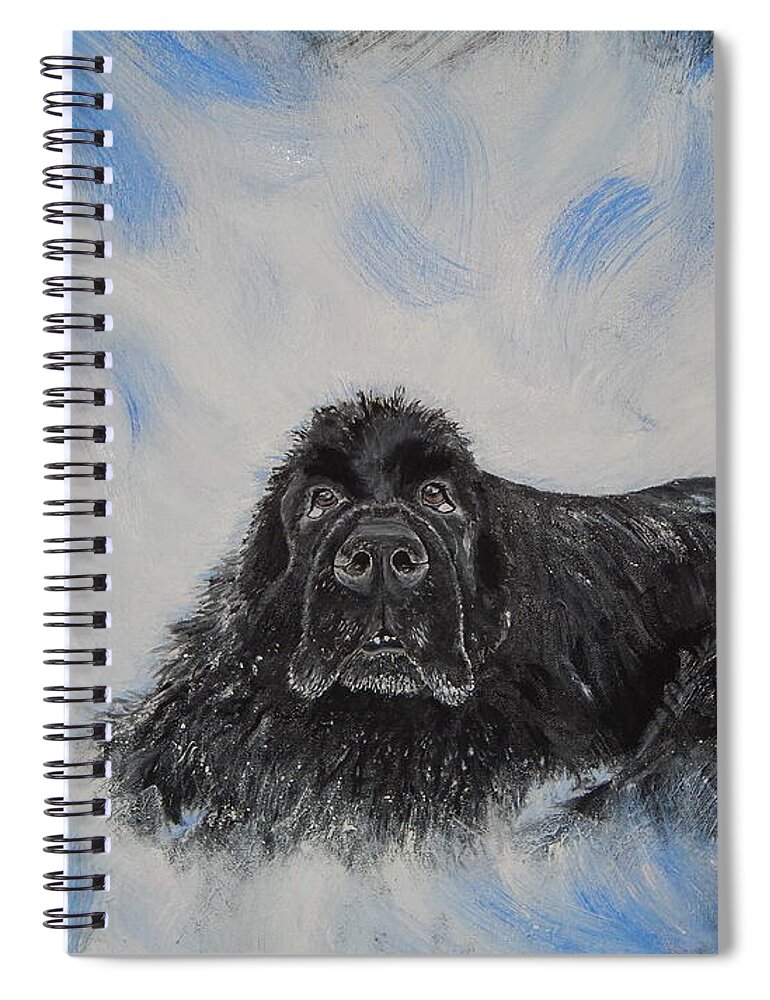 Dog Spiral Notebook featuring the painting Bennies Love by Lisa Rose Musselwhite