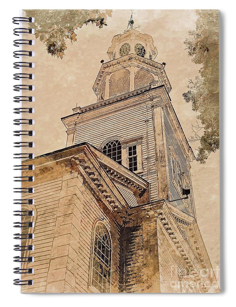 Marcia Lee Jones Spiral Notebook featuring the photograph Bennington, Vt - Congregational Church by Marcia Lee Jones