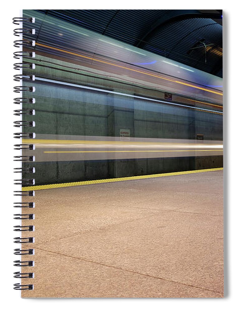 Train Spiral Notebook featuring the photograph Bergenline by Len Tauro