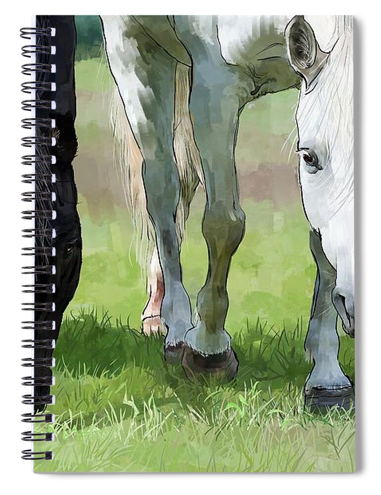 Agriculture Spiral Notebook featuring the digital art Best Buddies by Debra Baldwin