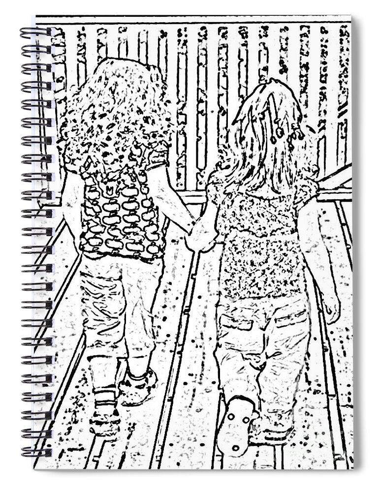 Best Friends Spiral Notebook featuring the photograph Best Friends Forever by Barbara A Griffin