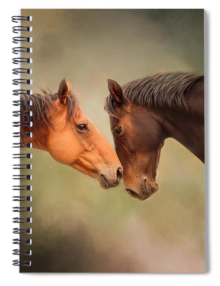 Horse Spiral Notebook featuring the photograph Best Friends - Two Horses by Michelle Wrighton