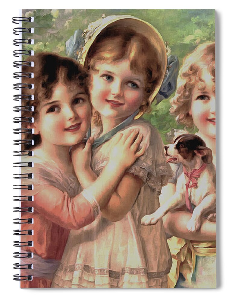 Emile Vernon Spiral Notebook featuring the digital art Best Of Friends by Emile Vernon