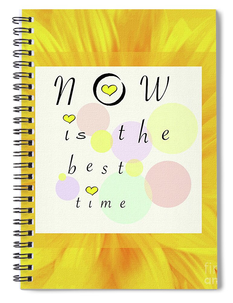 Mona Stut Spiral Notebook featuring the digital art Best Time To Be My Sunny Valentine by Mona Stut