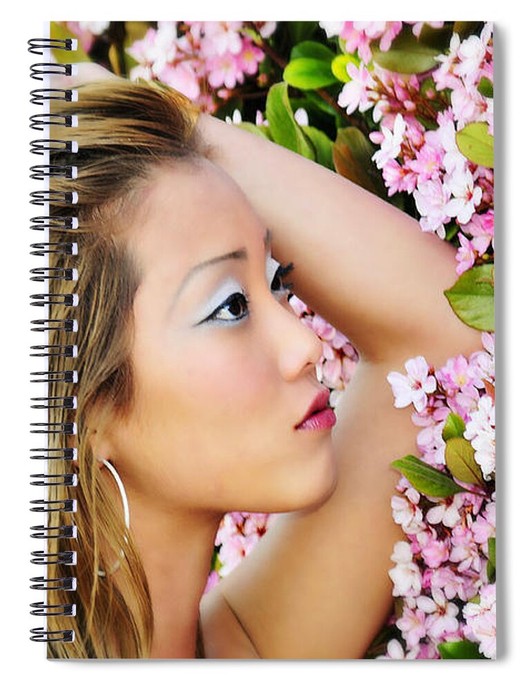 Glamour Photographs Spiral Notebook featuring the photograph Resting bloom by Robert WK Clark