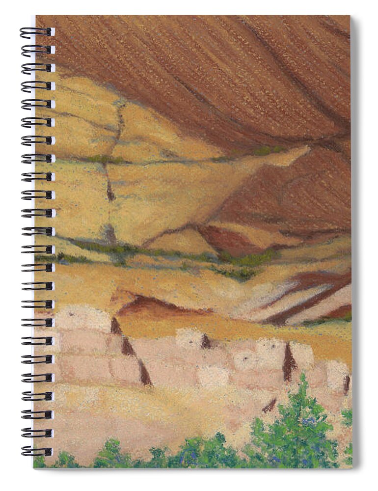 Betatakin Spiral Notebook featuring the pastel Betatakin Cliffdwellers by Anne Katzeff