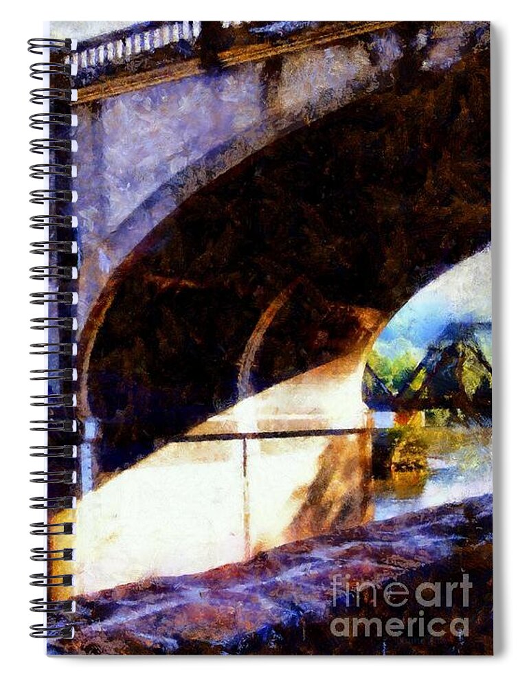 Bethlehem Pa Spiral Notebook featuring the photograph Bethlehem PA Bridge - Tunnel vision by Janine Riley