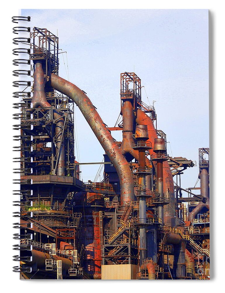 Marcia Lee Jones Spiral Notebook featuring the photograph Bethlehem Steel # 11 by Marcia Lee Jones