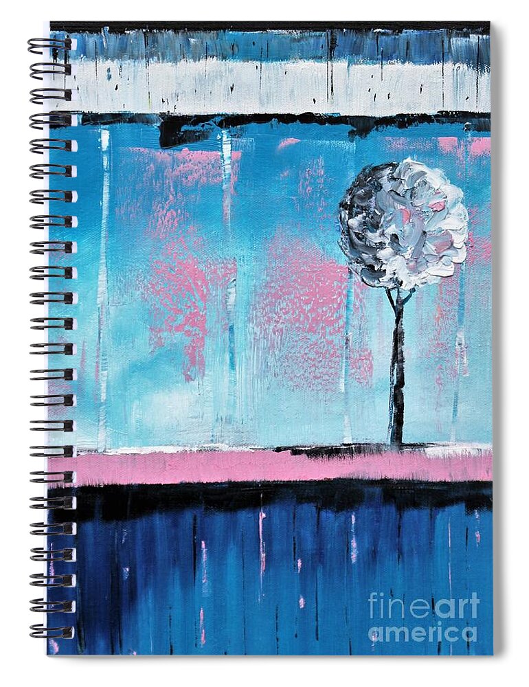 Tree Spiral Notebook featuring the painting Beyond The Dream by Tracey Lee Cassin