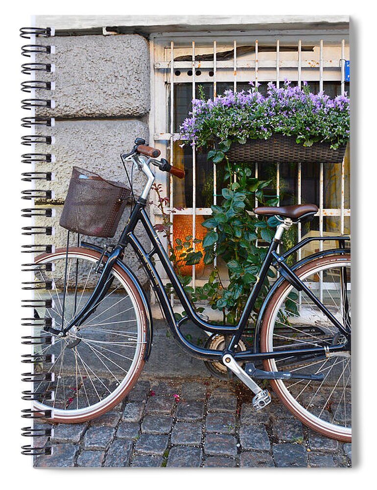 Bicycle Spiral Notebook featuring the photograph Bicycle Parking Prohibited by Catherine Sherman
