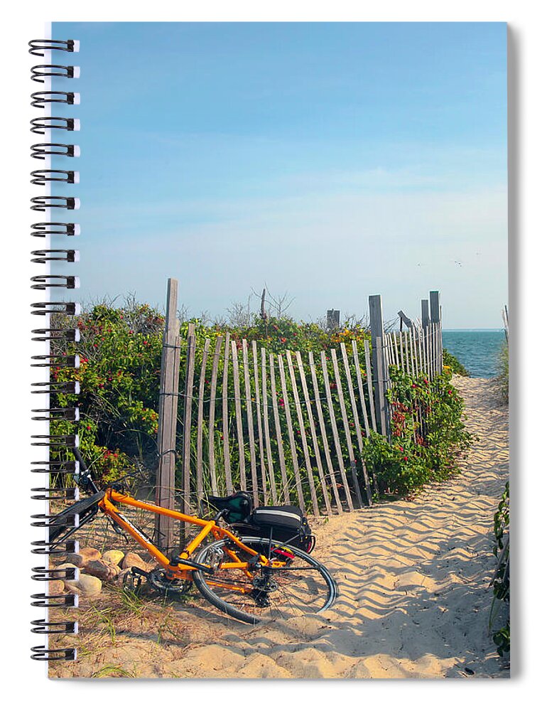 Bicycle Spiral Notebook featuring the photograph Bicycle Rest by Madeline Ellis