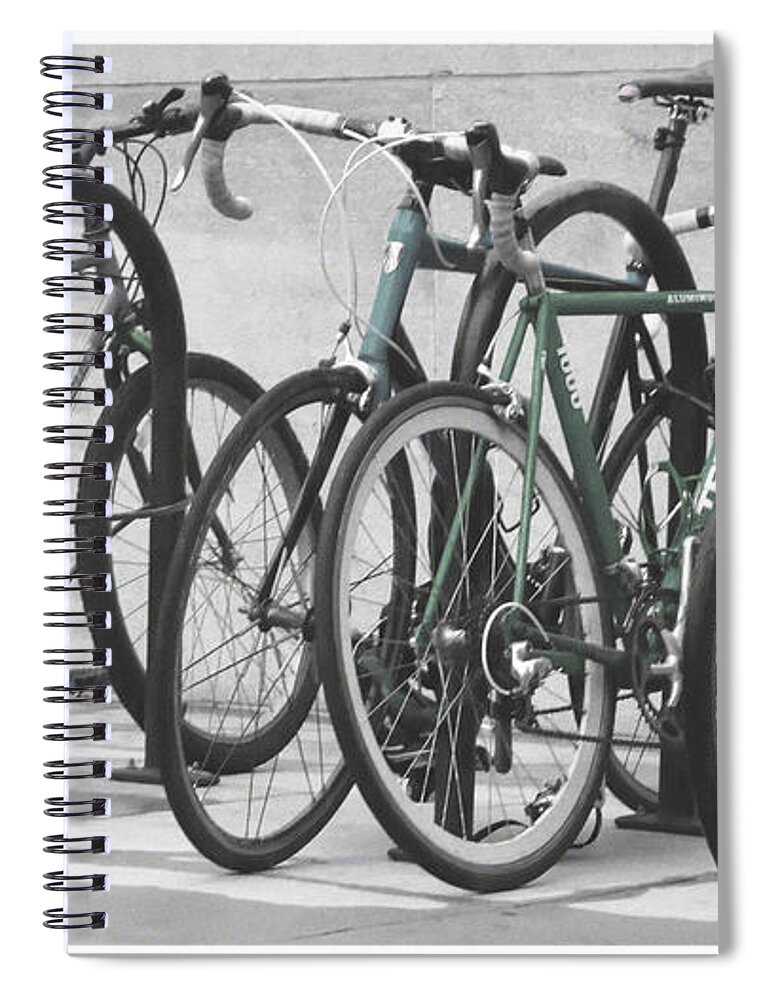 Bicycle Spiral Notebook featuring the photograph Bicycles by Julie Niemela