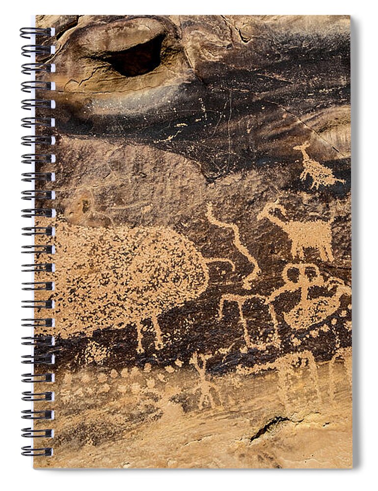 Buffalo Spiral Notebook featuring the photograph Big Buffalo Panel - Nine Mile Canyon by Gary Whitton