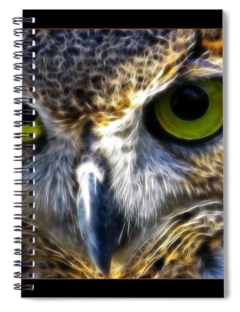 Great Spiral Notebook featuring the photograph Big Eyes by Ricky Barnard