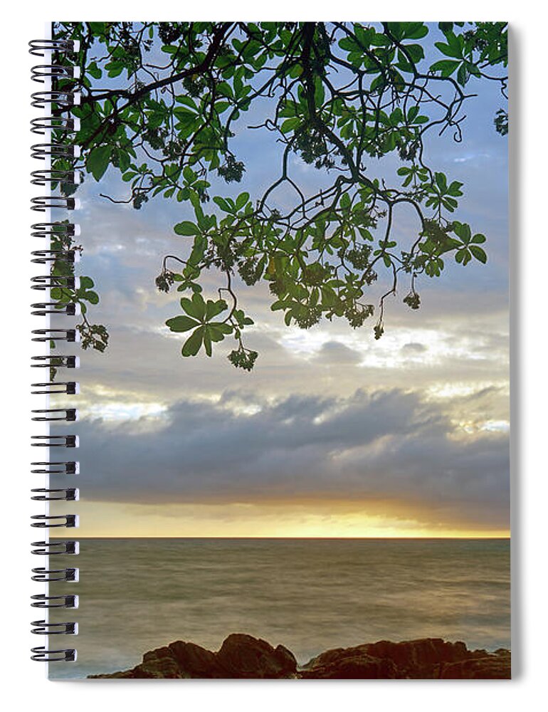 Big Island Spiral Notebook featuring the photograph Big Island Sunset by Christopher Johnson