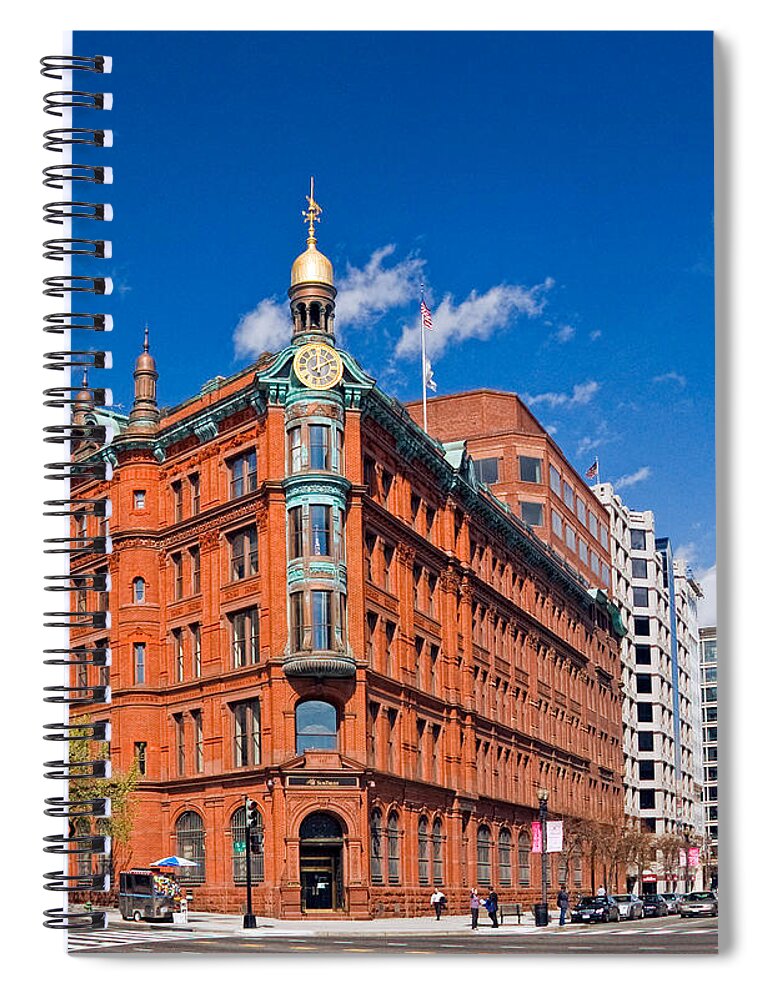 Building Spiral Notebook featuring the photograph Big Red Bank by Christopher Holmes