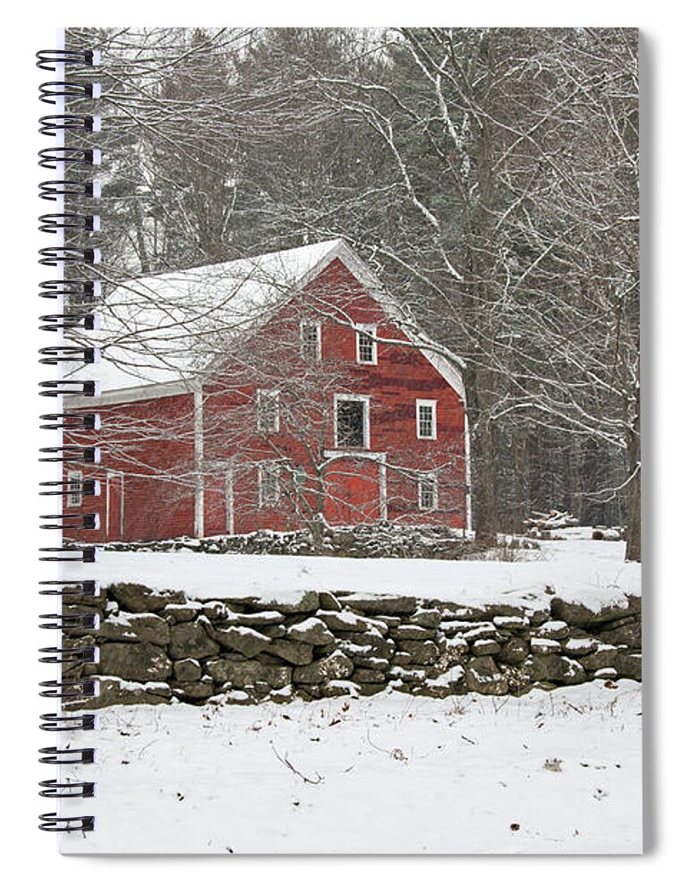 Garage Spiral Notebook featuring the photograph Big Red Barn by Brett Pelletier