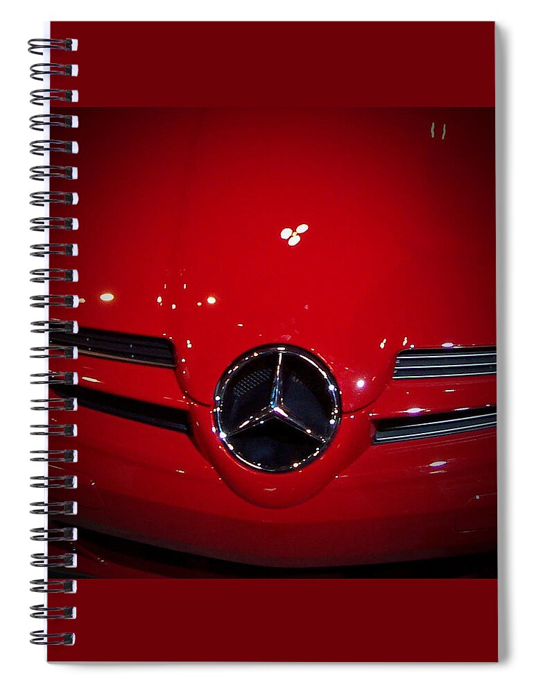 Picture Spiral Notebook featuring the photograph Big Red Smile - Mercedes-Benz S L R McLaren by Serge Averbukh