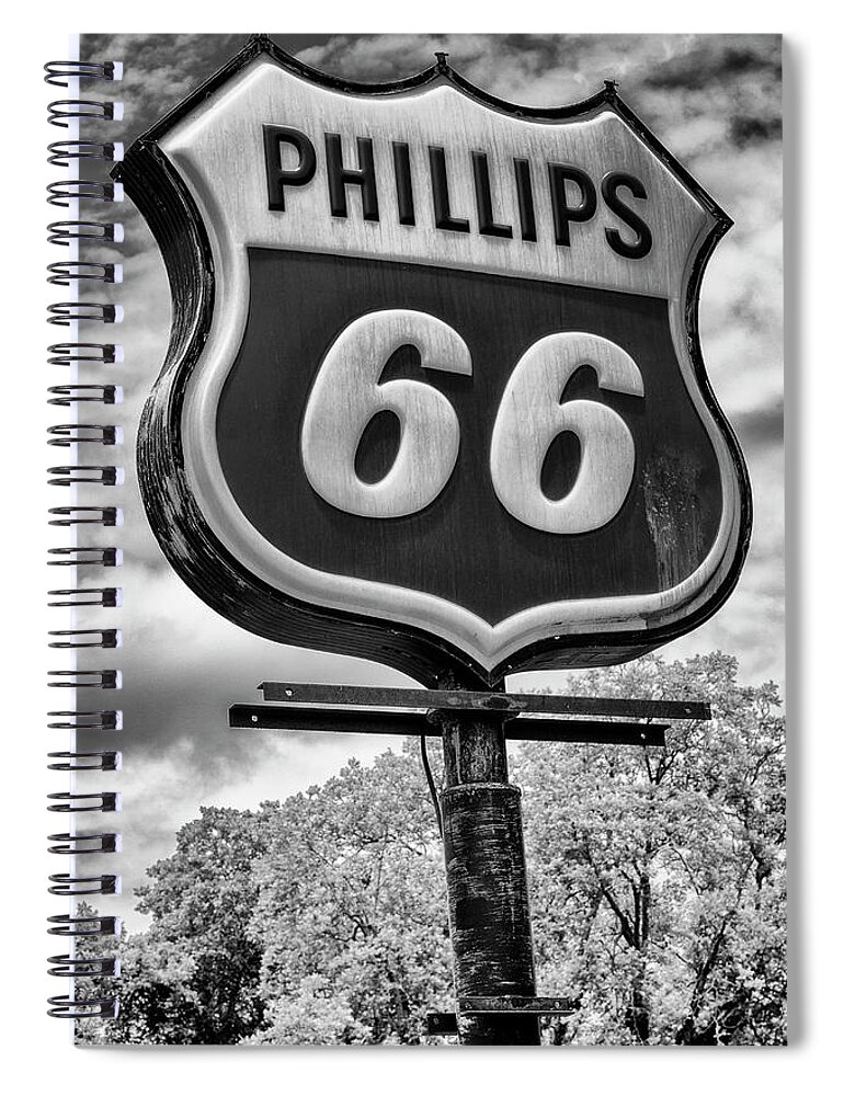 Plains Spiral Notebook featuring the photograph Billy Carter Phillips 66 by Stephen Stookey